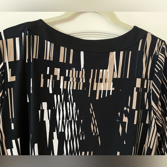 Dana Buchman Elegant Mixed Black Sequin Neckline 3/4 Sleeve Women’s Size Large - Picture 3 of 16